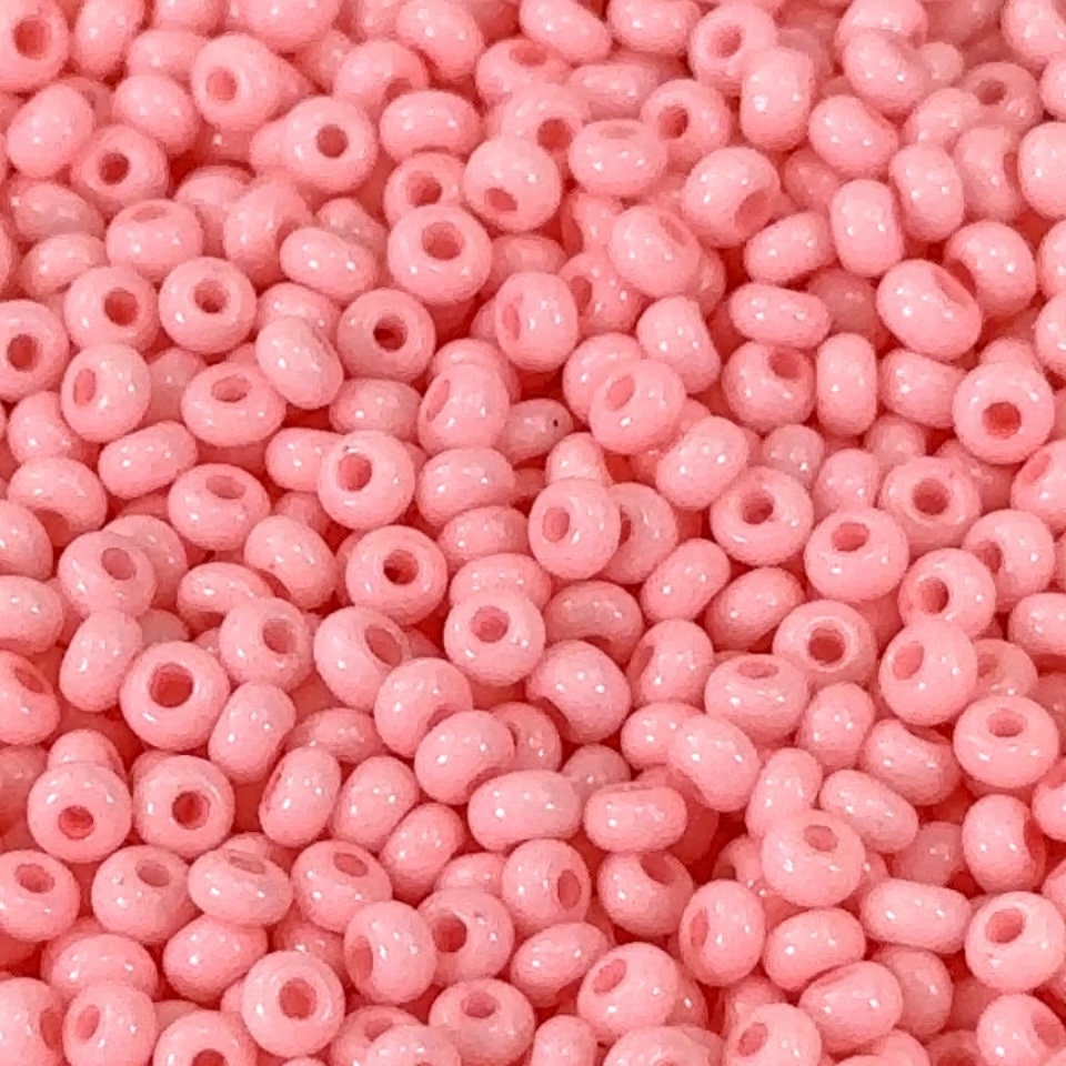 Perles En Verre Tulipes Miniatures - 10 Grammes, 16x11 Mm, Rose Mat, Fabrication République Tchèque - 7