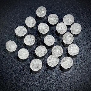 Crystal Crackle Finish Czech Fire Polished Round Faceted Glass Beads 8mm 12mm