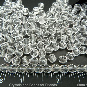 300 cristal clair 6mm Preciosa feu tchèque poli rond perles de verre à facettes traditionnel tchèque verre feu polonais vente en gros en vrac