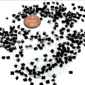 Swarovski Art 4400 3.6mm Jet Black Unfoiled Square Pointed Back Fancy Stones 720pcs
