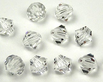 Clear Crystal Traditional Czech Glass MC Bicone Beads Rondell Diamond Crystals 3mm 4mm 5mm 6mm 8mm 10mm clear Preciosa