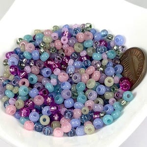 Rocailles size 6/0 (4mm) Carneval Multi Preciosa Ornela Traditional Czech Glass Seed Beads 30grams (1 oz) CS165 image 1