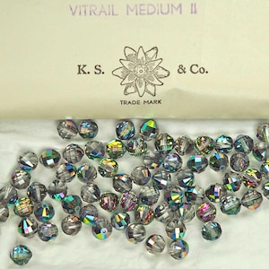Swarovski Art.# 340 - 8mm Crystal Vitrail Medium 72pcs Vintage Crystal Beads SW168