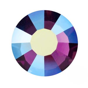 Amethyst AB Farbe Preciosa VIVA oder MAXIMA Chaton Roses Echte Tschechische Kristalle lila mit Aurora Borealis Cabochons ss12 ss20 beschichtet
