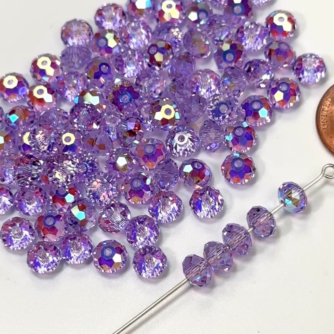 Preciosa Crystal Flat Back Violet AB and Violet main image 1