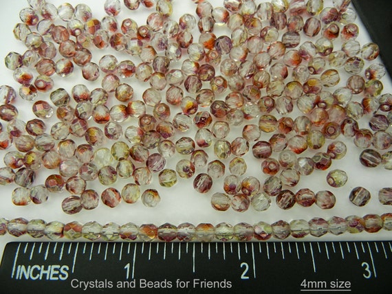 600 Perline Di Vetro Ceco Sfaccettate 3mm – Round Lucidate A Fuoco, Colore Crystal AB, Foro 0.8mm, Per Gioielli Fai Da Te