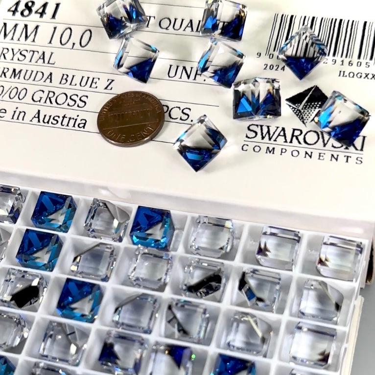 Swarovski Art.# 4841 - Crystal Bermuda Blue Z Angled Cut Corner 3