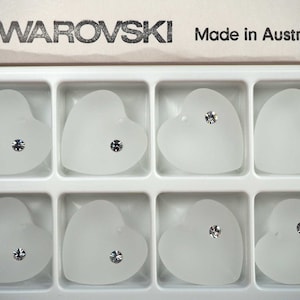 Swarovski Art 6221 28x27mm Crystal MAT Swarovski Heart Pendants #62215 with Crystal Rhinestone 1 piece