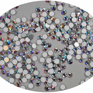 Crystal AB Closeout Mix Preciosa VIVA Chaton Rosen Strass Flatbacks Echte Tschechische Kristalle Aurora Borealis Nailart nach Gewicht