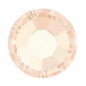 Gold Quartz Preciosa VIVA or MAXIMA Chaton Roses Genuine Czech Crystals Light Pink Peach Rhinestone Flatbacks ss12 ss16 ss20