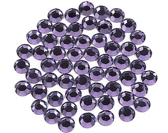 BLOWOUT SALE Tanzanite Preciosa 8 faceted Chaton Roses Article 43811110 Rhinestone Flatbacks Genuine Czech Purple Nail Art Crystals