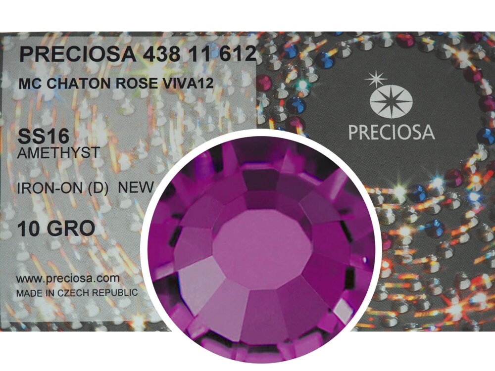Grossi Hot-fix Preciosa &ndash; 3.8mm, SS16, Colori Misti (VIVA12), Confezione Da 1440 Pezzi, Nuovi