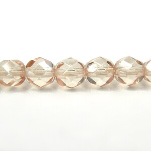 Crystal Champagne Czech Fire Polished Round Faceted Glass Beads Preciosa 3mm 4mm 6mm 8mm 10mm Traditional Preciosa Beads Golden Tan image 4