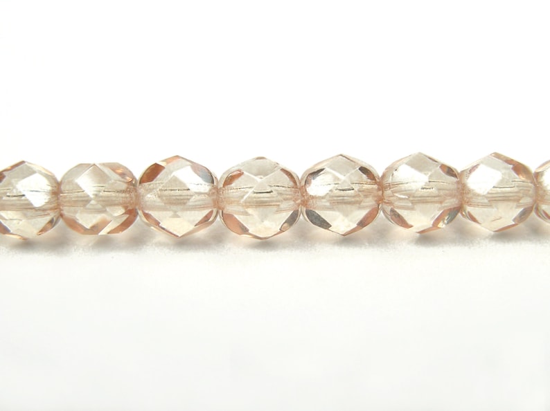 Crystal Champagne Czech Fire Polished Round Faceted Glass Beads Preciosa 3mm 4mm 6mm 8mm 10mm Traditional Preciosa Beads Golden Tan image 4