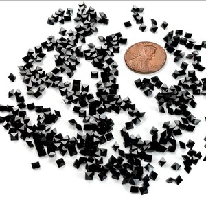 Swarovski Art 4400 3.3mm Jet Black Unfoiled Square Pointed Back Rhinestones 1440pcs