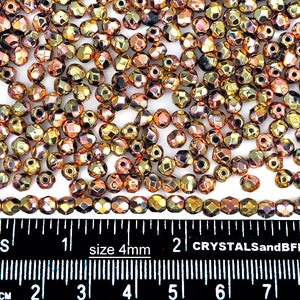 600 Jet California Pink coated 4mm Preciosa Czech Fire Polished Round Faceted Glass Beads Traditional Czech Glass Fire Polish Bead Wholesale