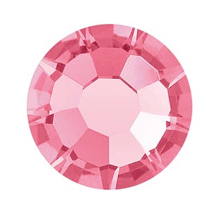 Rose color Preciosa VIVA or MAXIMA Chaton Roses Genuine Czech Crystals Pink Rhinestone Flatbacks ss12 ss16 ss20