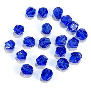 Böhmische Glasschliffperlen 10 mm oder 12 mm in königsblau
