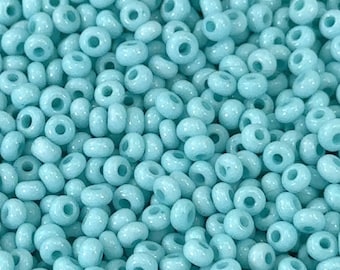 Rocailles taille 8/0 3 mm Bleu turquoise teint Preciosa Ornela Perles de rocaille en verre tchèque traditionnel 30 grammes 1 oz CS029