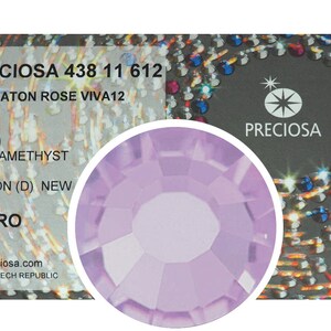 HOTFIX 1440 Preciosa Genuine Czech Crystals 20ss Light Amethyst purple Viva12 Ironon Flatbacks ss20 5mm MC Chaton Rose Viva Rhinestones