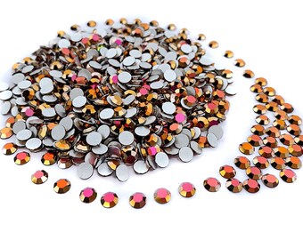 Crystal Santander Gold Metallic Preciosa Rhinestone Flatbacks Genuine Czech Crystals custom coated ss12 ss16 ss20 Art 438-11-110