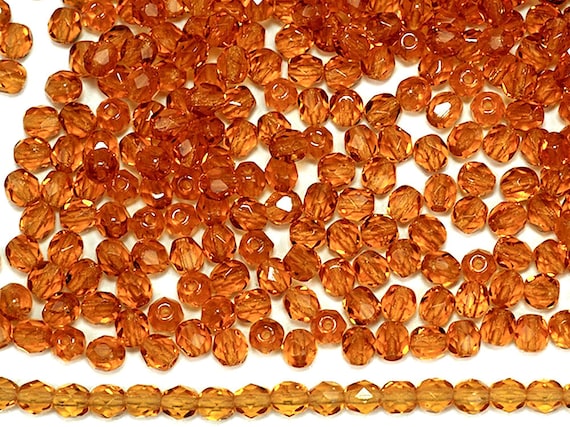 600 Perline Di Vetro Sfaccettate Ceche – 4 Mm, Lucidate A Fuoco, Colore Acquamarina Azuro (Blu Trasparente Metallico) - 4