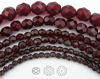 4mm Coin Fire Polished Faceted Jet Picasso Beads 50 Pieces