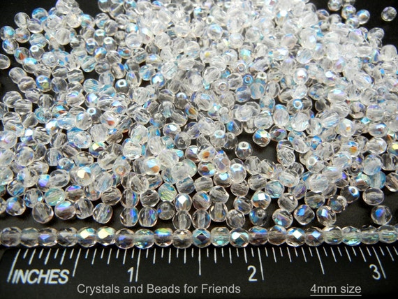 Crystal Glass Beads 8mm Round Faceted Beads, Shiny Black.