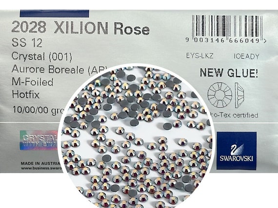 Swarovski Art 2028 HOTFIX Flatbacks Crystal AB Xilion Rose