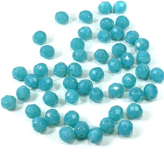 20 Perles Facettées Preciosa 8 Mm Fire Opal - Neuf, Origine France, Création Bijoux