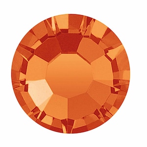 Hyacinth Preciosa VIVA or MAXIMA Chaton Roses Genuine Czech Crystals Orange Rhinestone Flatbacks ss12 ss16 ss20 ss30
