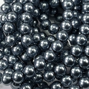 Metallic Blau Tschechische Runde Glasimitat Perlen in 2 mm 3 mm 4 mm 6 mm 8 mm Traditionelle Kristall Perlmuttperlen