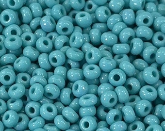 Rocailles taille 8/0 3 mm bleu foncé turquoise Preciosa Ornela perles de rocaille en verre tchèque traditionnelles 30 grammes 1 oz CS035