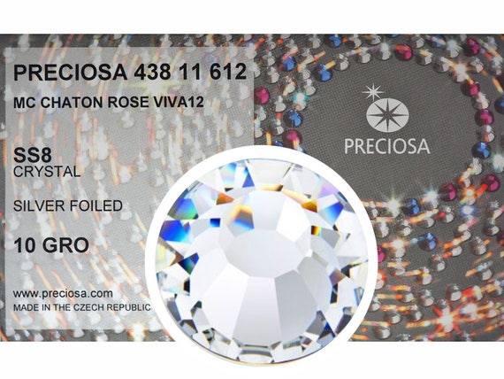 1440 Preciosa Genuine Czech Crystals 8ss Clear Crystal Viva12 Ss8