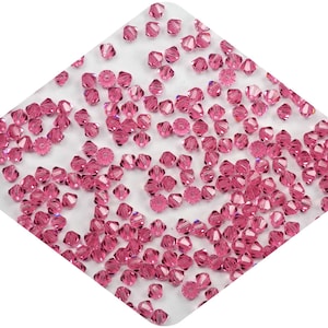 Rose Traditionellen Tschechischen Glas MC Bicone Perlen Rondell Diamant Kristalle 3 mm 4 mm 6 mm Preciosa Reiche Rosa Farbe
