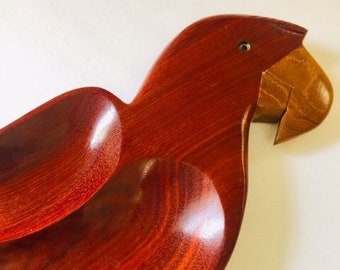 Brazilian Teakwood  Serving Platter, Shape of a parrot