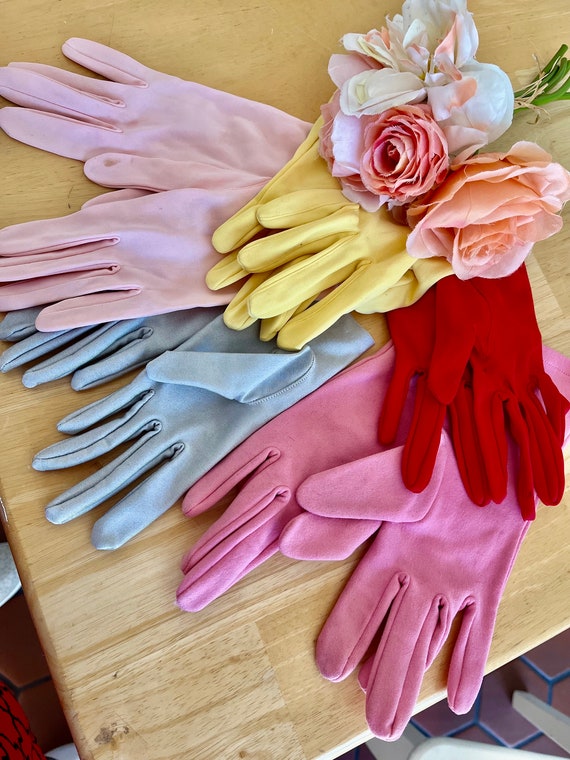 Vintage Gloves Lot of Five, Easter Spring, evenin… - image 7