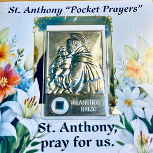 Relic St. Anthony Padua and Prayer Card