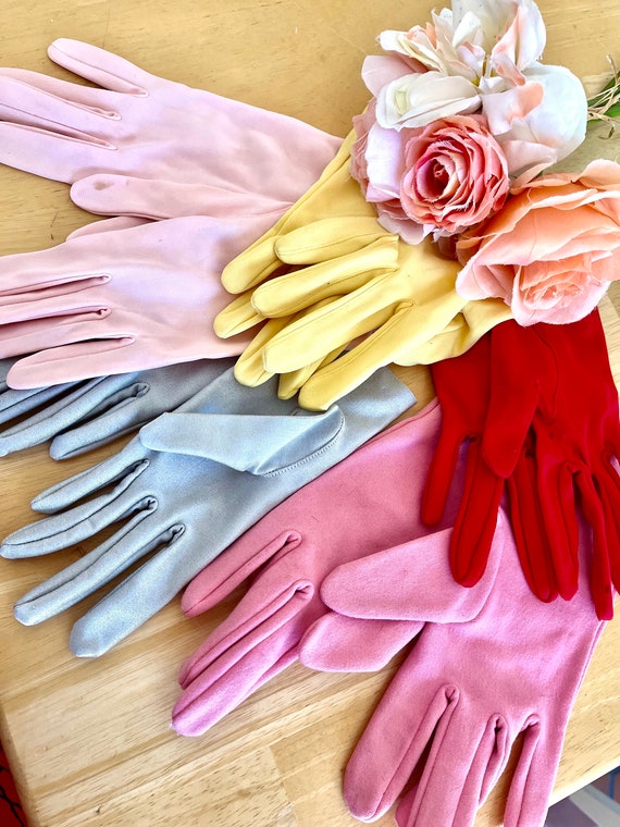 Vintage Gloves Lot of Five, Easter Spring, evenin… - image 1