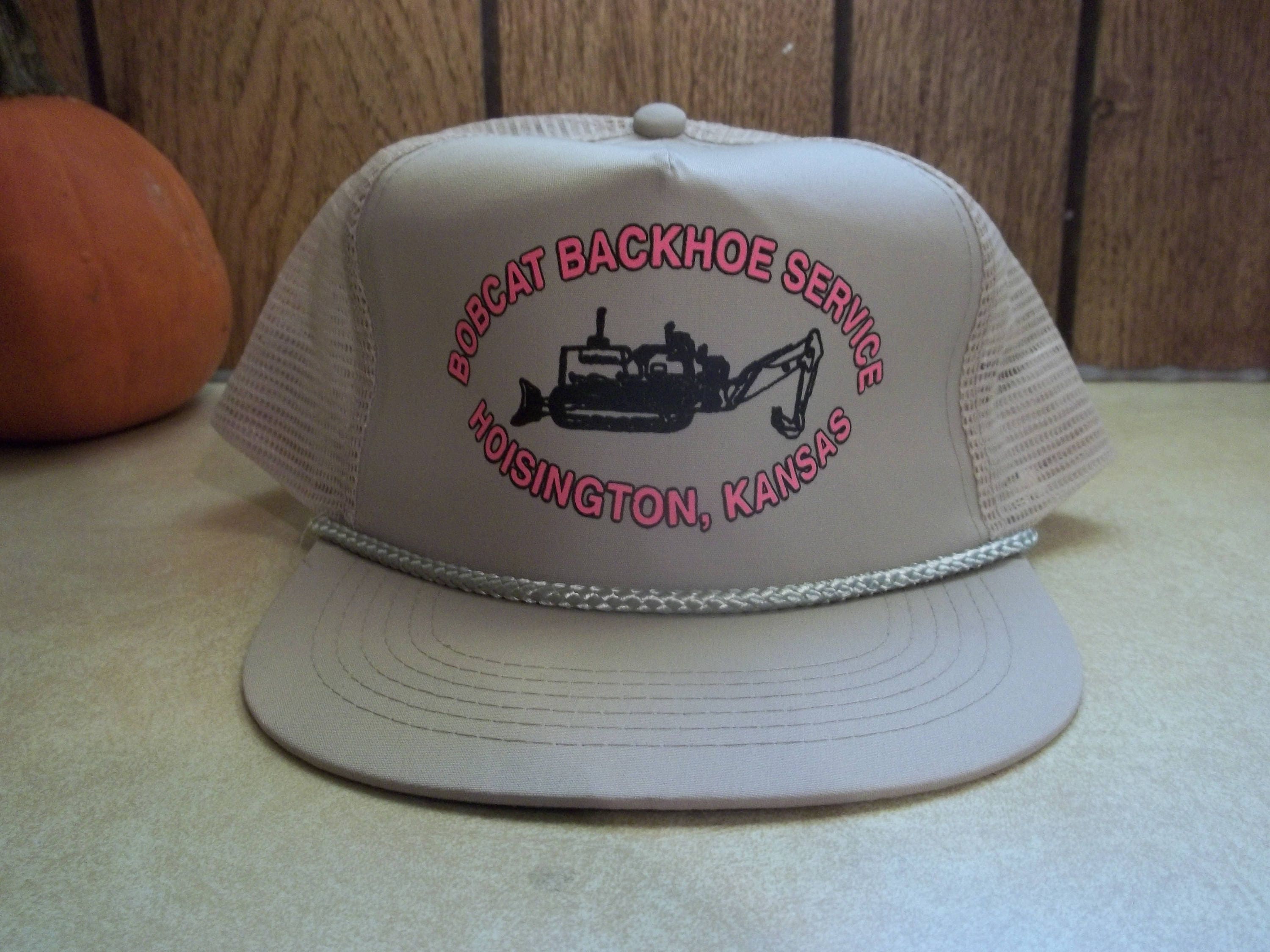 Vintage Bobcat Backhoe Service Hoisington Kansas KS Mesh Hat Etsy