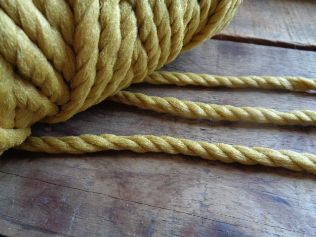 Vintage Zubehör 10 METER: geflochtenes senfgelbes | Etsy