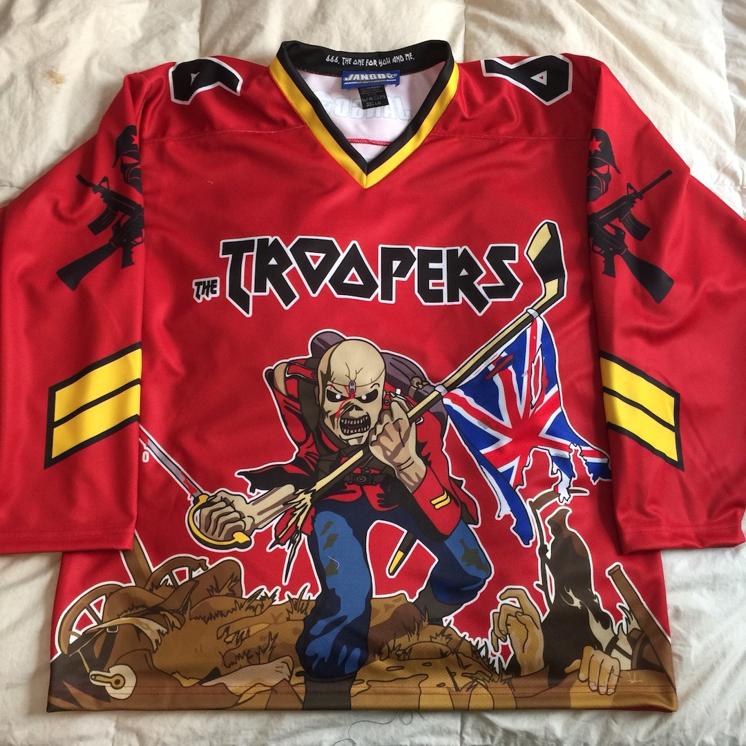 Iron Maiden Troopers Eddie Hockey Jersey, Red - Etsy Canada