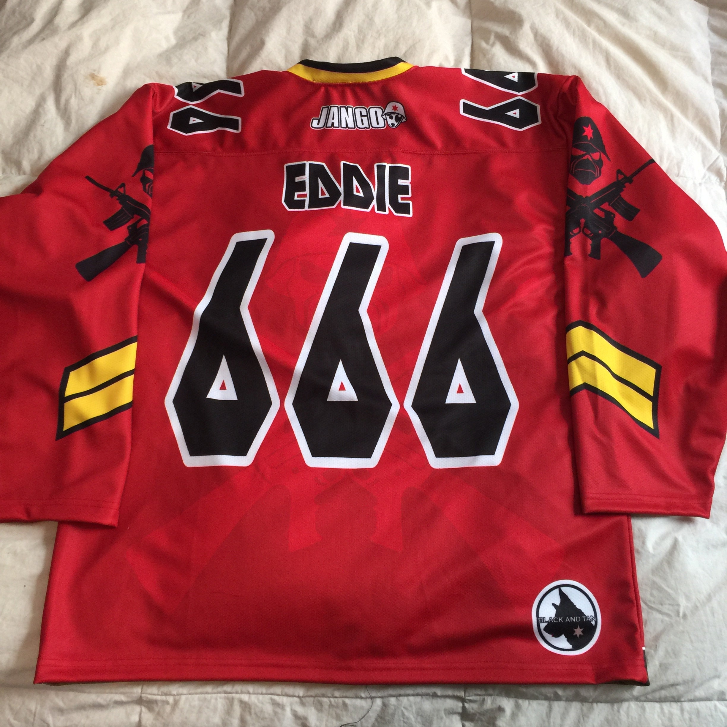 Iron Maiden Troopers Eddie Hockey Jersey, Red - Etsy Iron Maiden Troopers Eddie Hockey Jersey, Red - Etsy