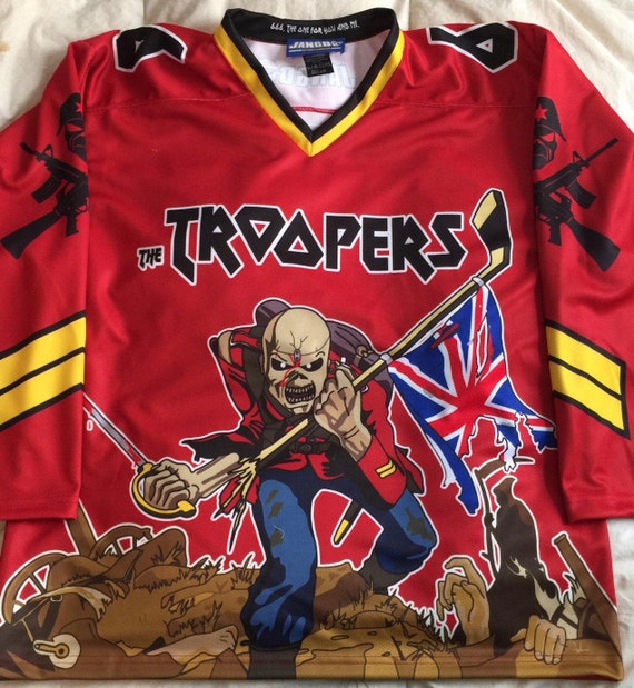 Iron Maiden Eddie Hockey Jersey Rot Etsy