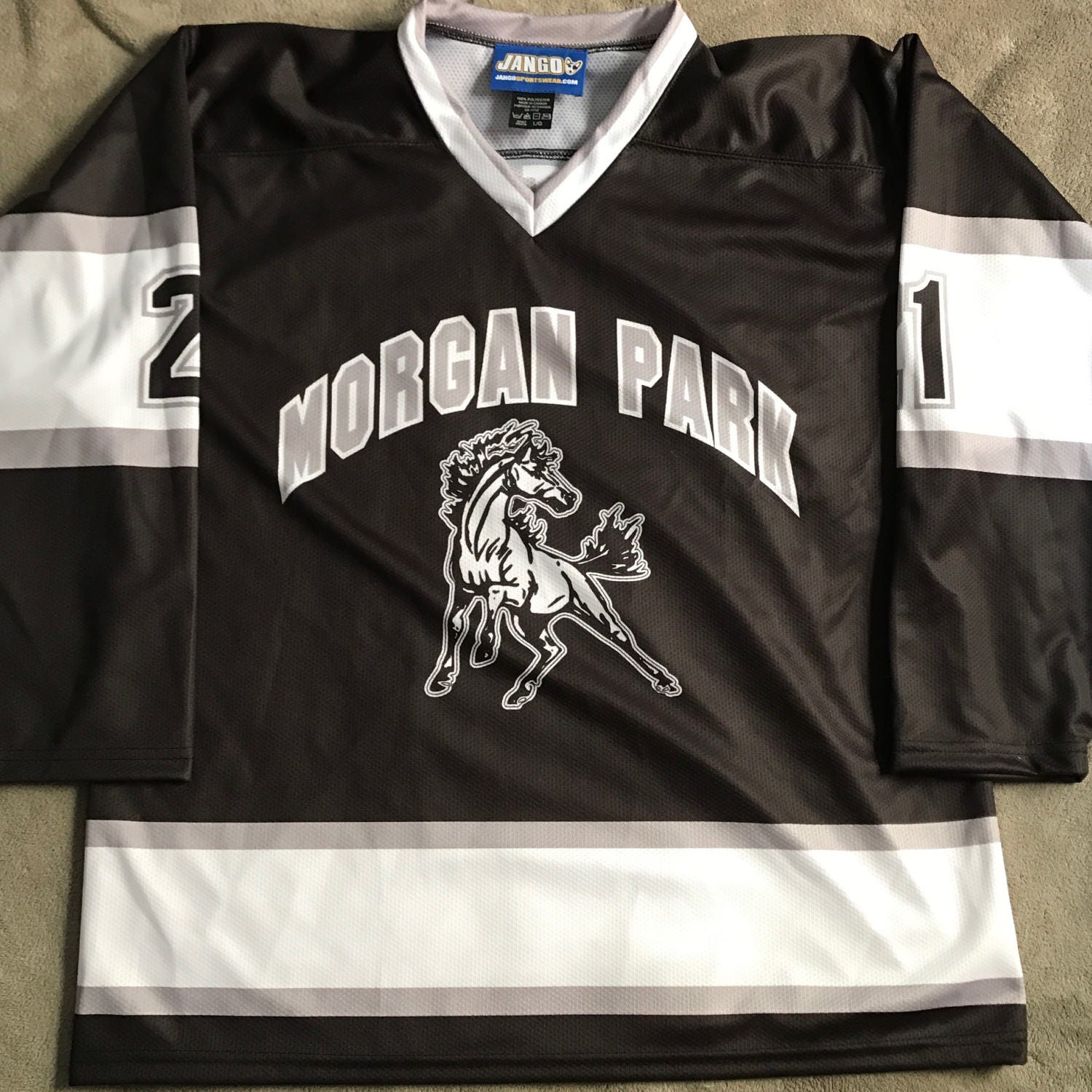 Mighty Ducks Jersey Movie Hockey Jersey #21 Dean Portman #33 Grey