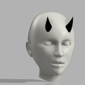 Little smooth Devil horns | 3D file for original character (OC), cosplay, dungeons and dragons tiefling