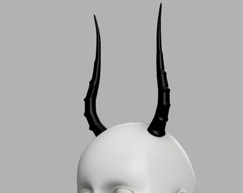 Long Devil horns 3D file for original character (OC), cosplay, dungeons and dragons tiefling