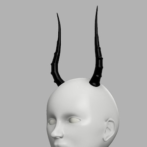 Long Devil horns 3D file for original character (OC), cosplay, dungeons and dragons tiefling