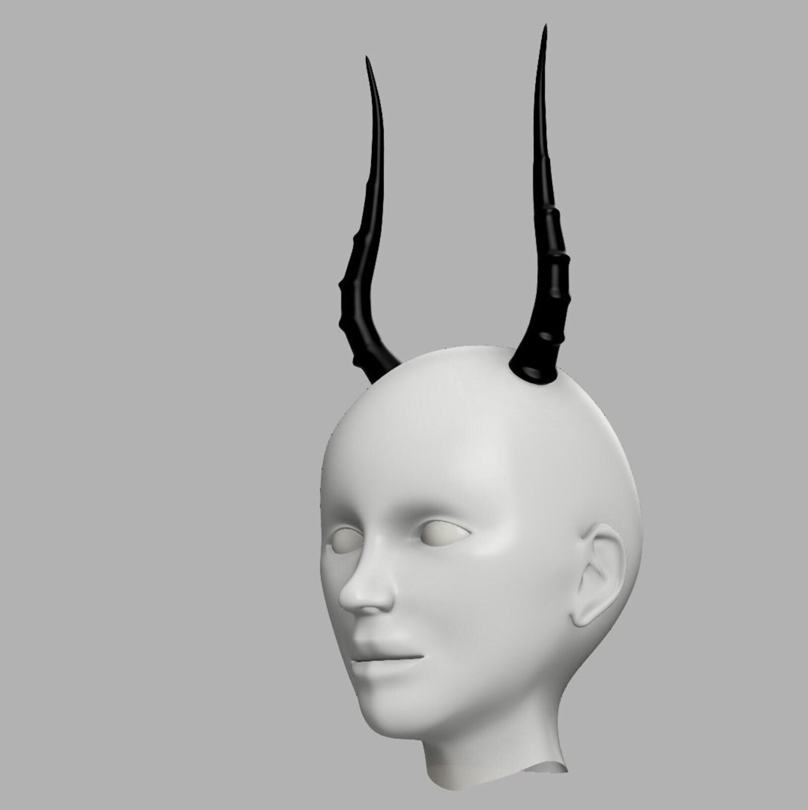 Long Devil Horns 3D File for Original Character (OC), Cosplay, Dungeons ...