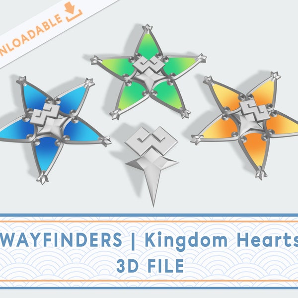 Fichier 3D Aqua Wayfinder et broche | Porte-bonheur de Kingdom Hearts